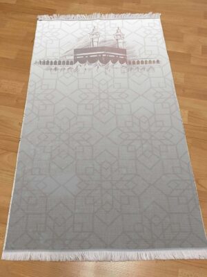 Holy Kaaba in Mecca Saudi Arabia, Hand Drawn Sketch Vector illus Praying Rug SN-016