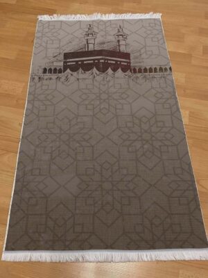 Holy Kaaba in Mecca Saudi Arabia, Hand Drawn Sketch Vector illus Praying Rug SN-017