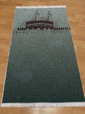 Holy Kaaba in Mecca Saudi Arabia, Hand Drawn Sketch Vector illus Praying Rug SN-018