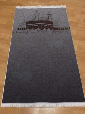 Holy Kaaba in Mecca Saudi Arabia, Hand Drawn Sketch Vector illus Praying Rug SN-019