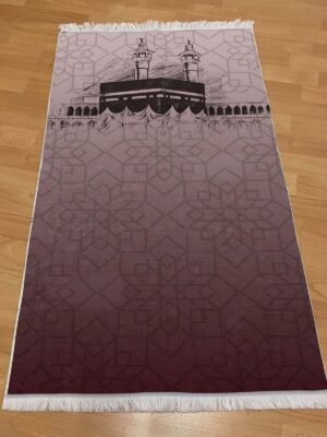Holy Kaaba in Mecca Saudi Arabia, Hand Drawn Sketch Vector illus Praying Rug SN-021